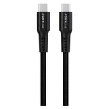 GreyLime 60W Braided USB-C to USB-C Cable 3 m - Black