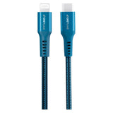GreyLime 18W Braided USB-C to Lightning Cable 50 cm - Blue
