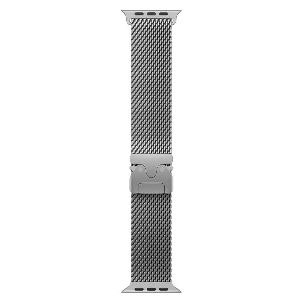 Apple Watch (42/44/SE/45/46/49mm) Lippa Stainless Steel Strap with Lock - Silver