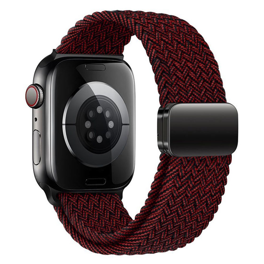 Apple Watch (38/40/SE/41/42mm) Lippa Nylon Strap with Magnetic Lock - Red