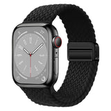 Apple Watch (42/44/SE/45/46/49mm) Lippa Nylon Strap with Magnetic Lock - Black