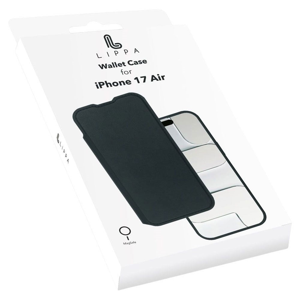 iPhone Air Lippa 2-in-1 Wallet Flip Case - Black