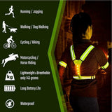 Lippa Reflective vest with 3 LED Lights - Yellow