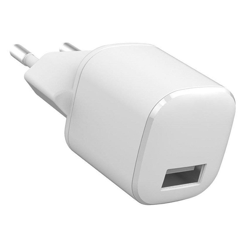 eSTUFF INFINITE 12W USB-A Wall Charger - 100% Recycled Plastic - White