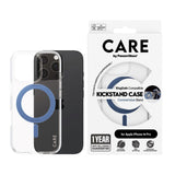 CARE by PanzerGlass iPhone 16 Pro Feature Kickstand Case - MagSafe Compatible - Transparent / Coronet Blue