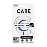 CARE by PanzerGlass iPhone 16 Pro Feature Kickstand Case - MagSafe Compatible - Transparent / Coronet Blue