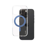 CARE by PanzerGlass iPhone 16 Pro Feature Kickstand Case - MagSafe Compatible - Transparent / Coronet Blue