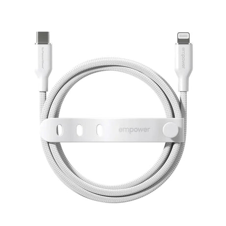 empower by PanzerGlass Racing 60W USB-C to Lightning Cable – 1.2m – Silver White