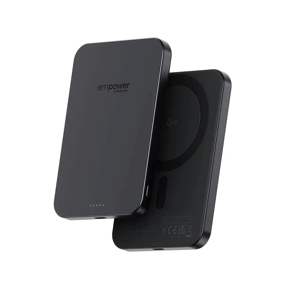 empower by PanzerGlass empower Bank - 5000 mAh - Qi2 / MagSafe Compatible - Space Black
