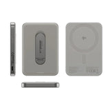 empower by PanzerGlass empower Bank with Spin Stand - 5000 mAh - Qi2 / MagSafe Compatible - Titanium