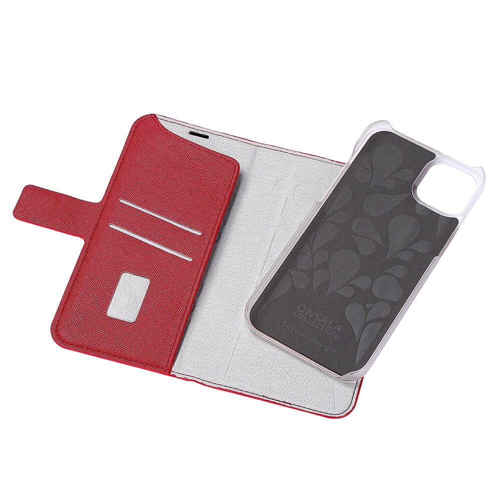 iPhone 14 Plus Onsala Fashion Collection Wallet Case w. Magnet - Red
