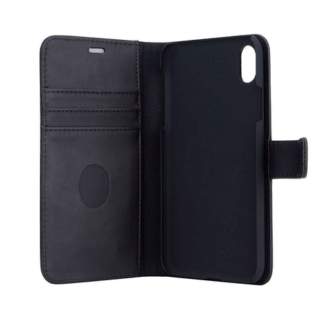 RadiCover Exclusive 2-in-1 iPhone XR - Genuine Leather Case - 86% Radiation Protection - Black