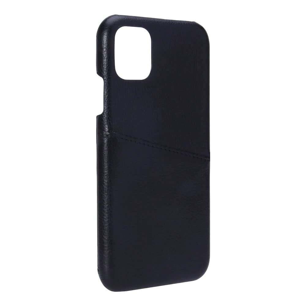iPhone 11 Onsala Faux Leather Case with Card Pocket - Black