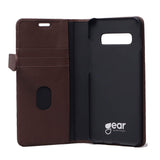 Samsung Galaxy S10 Buffalo 2-in-1 Genuine Leather Flip Case - Brown