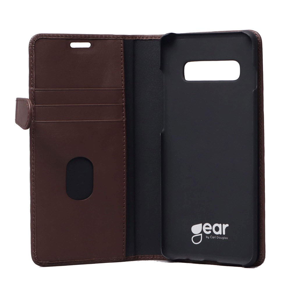 Samsung Galaxy S10+ (Plus) Buffalo 2-in-1 Genuine Leather Flip Case - Brown