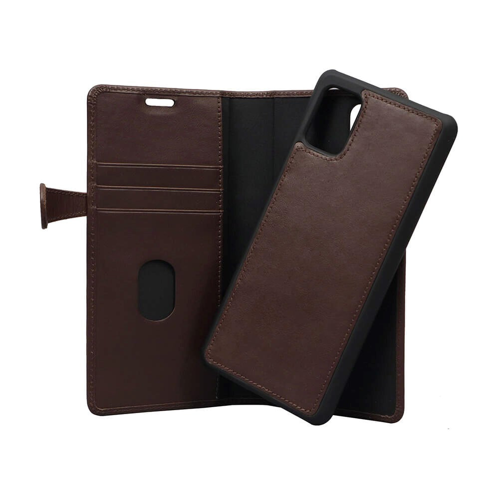 Samsung Galaxy A71 Buffalo 2-in-1 Genuine Leather Flip Case - Brown