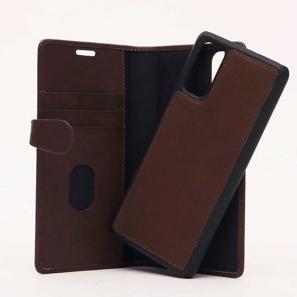 Samsung Galaxy S20 Buffalo 2-in-1 Genuine Leather Flip Case - Brown