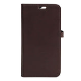 iPhone 13 Pro Buffalo 2-in-1 Wallet Genuine Leather Magnet Wallet Case - Brown