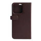 iPhone 13 Pro Buffalo 2-in-1 Wallet Genuine Leather Magnet Wallet Case - Brown