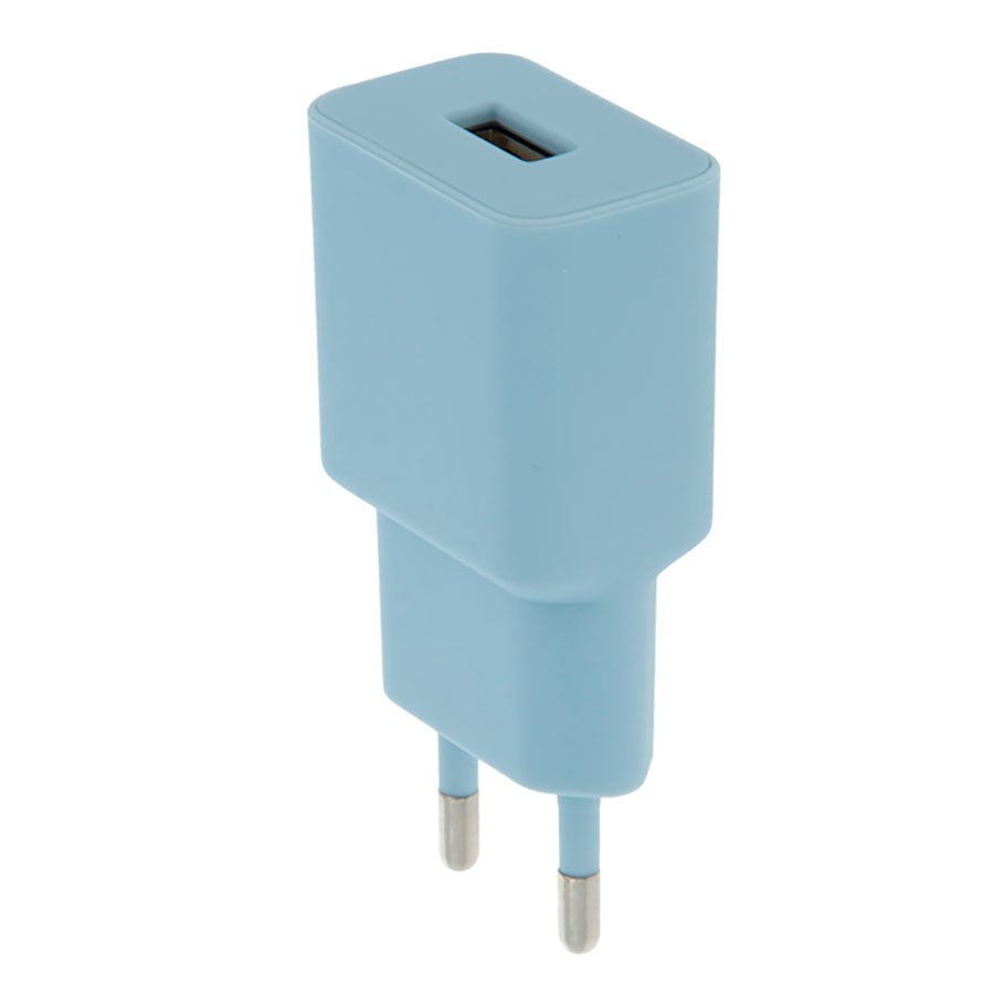 12W Wall Charger with USB-A from Setty - Light blue