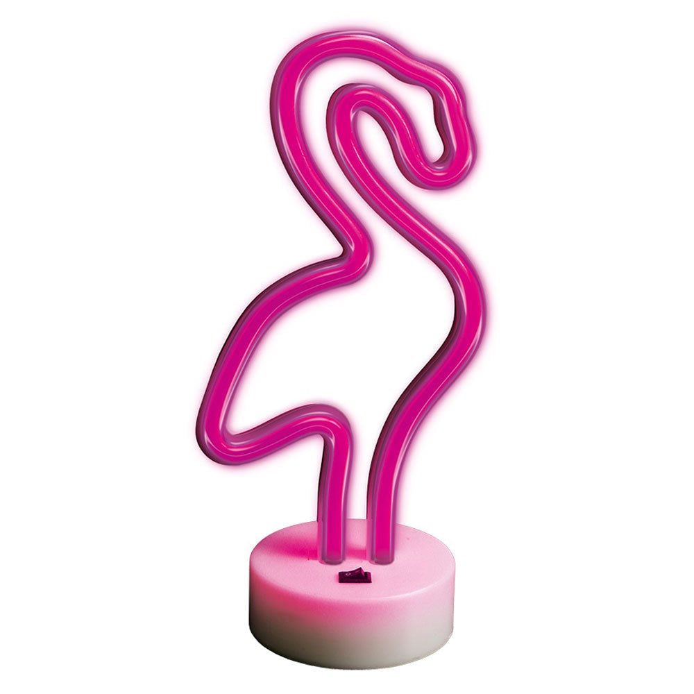 Forever Light Neon Decoration w. Foot LED - Pink Light with Flamingo