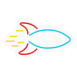 Neolia Neon Sign LED - Multicolored Light with Space Rocket