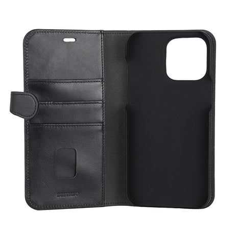 iPhone 14 Pro Max Gear Buffalo Wallet Genuine Leather Magnet Wallet Case - Black