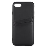 iPhone SE (2022 / 2020) / 8 / 7 Buffalo Genuine Leather Case with Card Pocket - Black