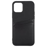 iPhone 12 / 12 Pro Buffalo Faux Leather Case with Card Pocket - Black
