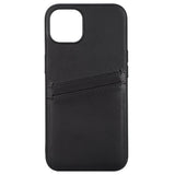 iPhone 13 Buffalo Genuine Leather Case with Card Pocket - Black