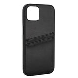 iPhone 13 Buffalo Genuine Leather Case with Card Pocket - Black