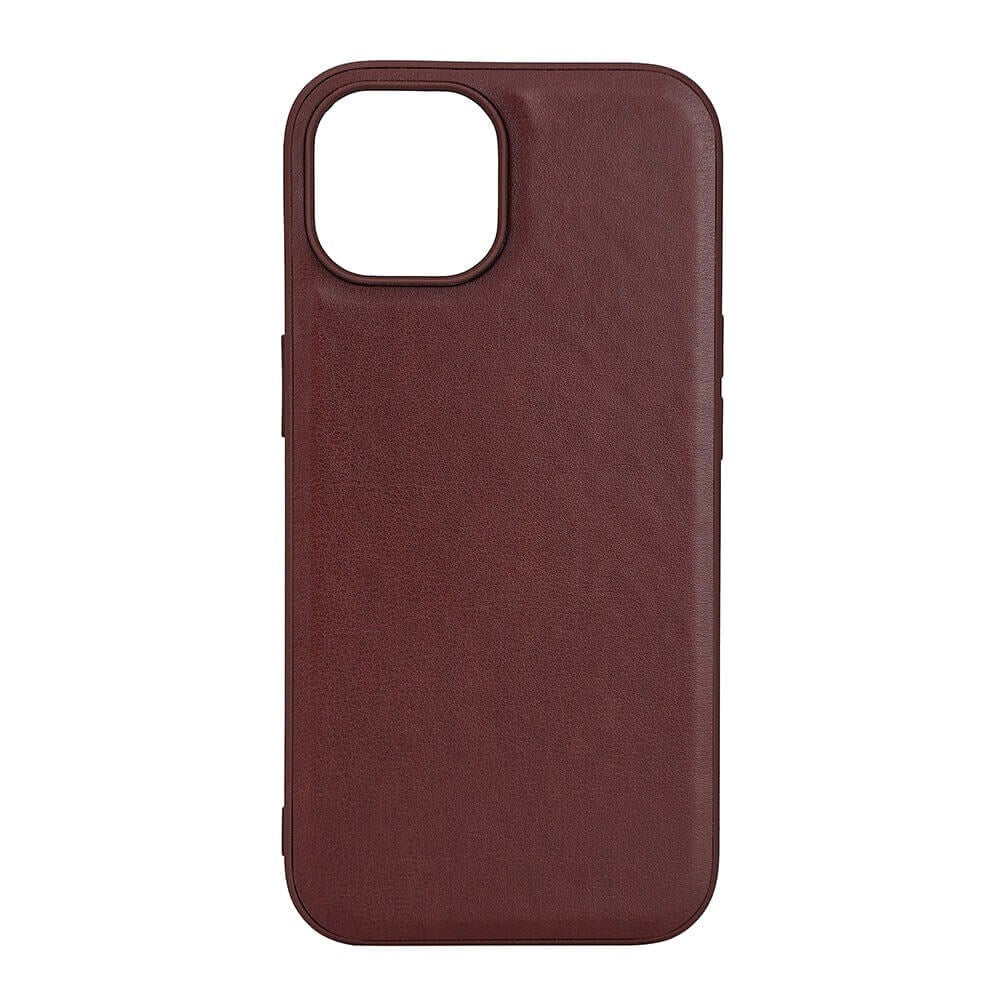 iPhone 15 Buffalo Faux Leather Case - MagSafe Compatible - Brown