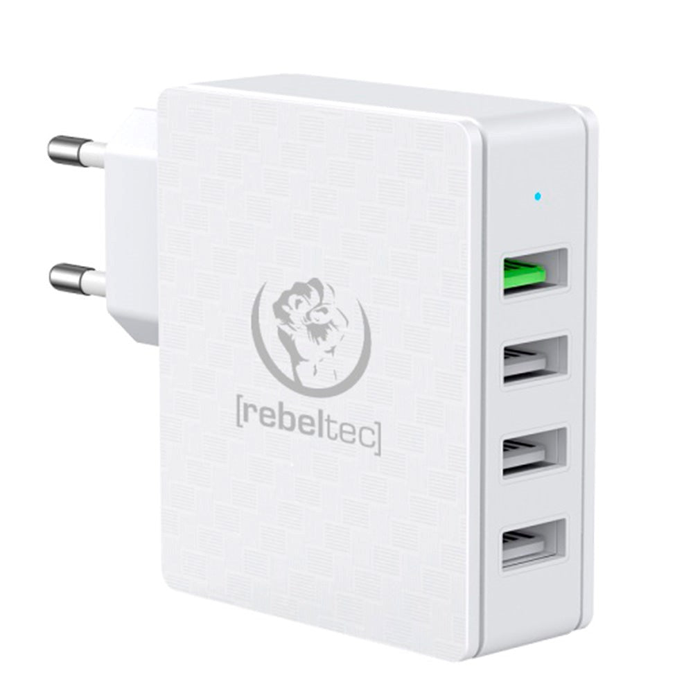 Rebeltec H410 18W Wall Charger with 4 x USB-A - White