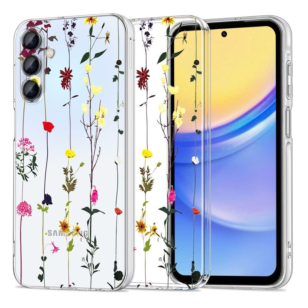 Samsung Galaxy A55 (5G) Tech-Protect Flexair+ Flexible Plastic Case - Garden Floral