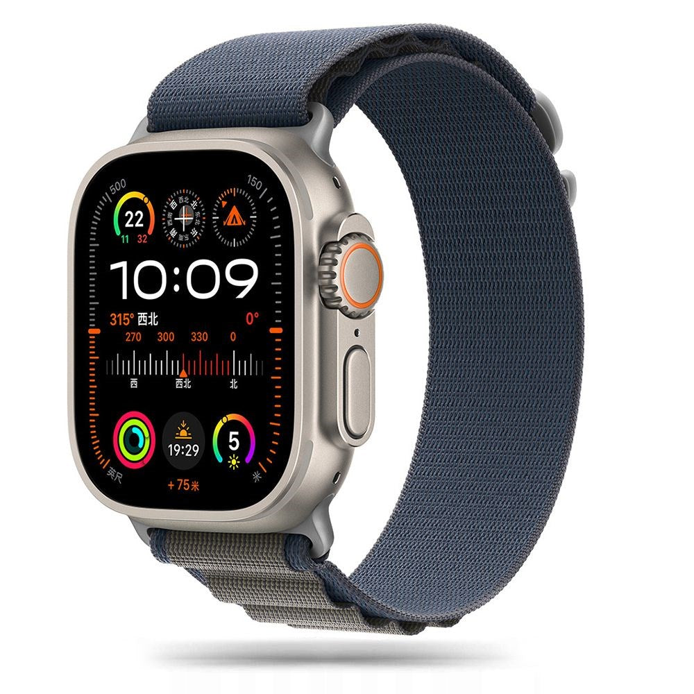 Apple Watch (42/44/SE/45/46/49mm) Tech-Protect Nylon Pro Watch Strap - Dark Blue / Grey