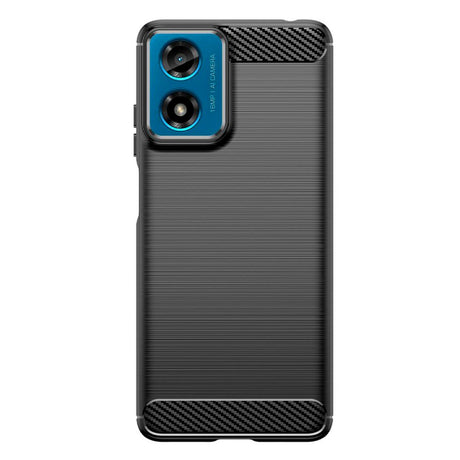 Motorola Moto G04 / G24 Tech-Protect Flexible Plastic Carbon Case - Black