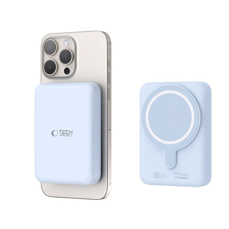 Tech-Protect LifeMag Wireless Powerbank 10000 mAh - MagSafe Compatible - Blue