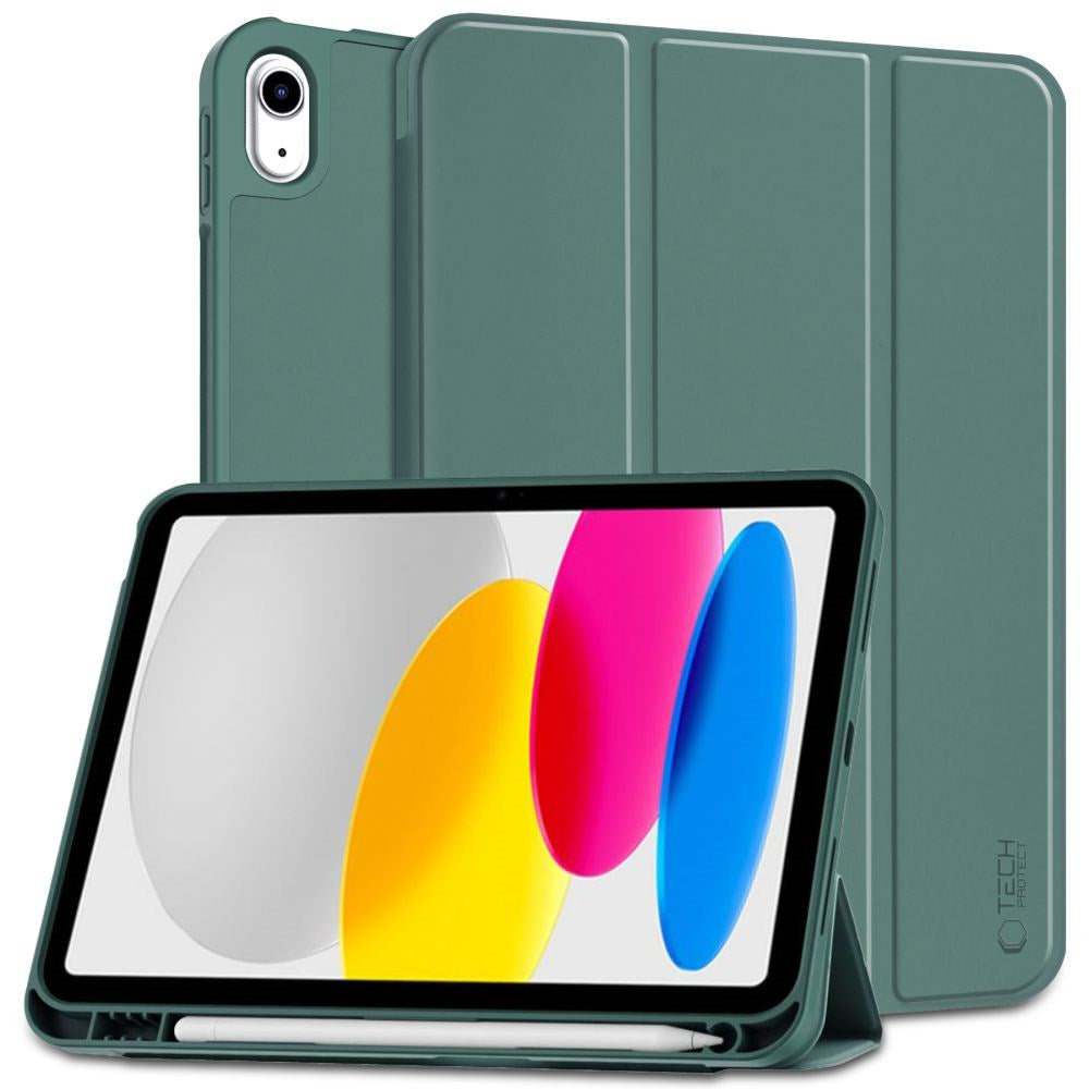 Tech-Protect iPad 10.9" (2024/2022) SC Case w. Apple Pencil Holder - Dark Green