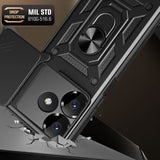 Xiaomi Redmi 13 Tech-Protect Camshield Case with Magnetic Ring & Stand Function - Black