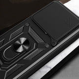 Xiaomi Redmi 13 Tech-Protect Camshield Case with Magnetic Ring & Stand Function - Black