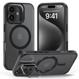 iPhone 16 Tech-Protect Magstand Case - MagSafe Compatible - Matte Black