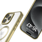 iPhone 16 Pro Max Tech-Protect Magflex Case - MagSafe Compatible - Transparent / Satin Gold