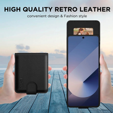 Samsung Galaxy Z Flip7 Tech-Protect Wallet Case - Black
