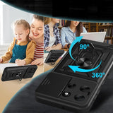 Motorola Moto G86 Tech-Protect Tough Case with Magnetic Kickstand & Camslider - Black