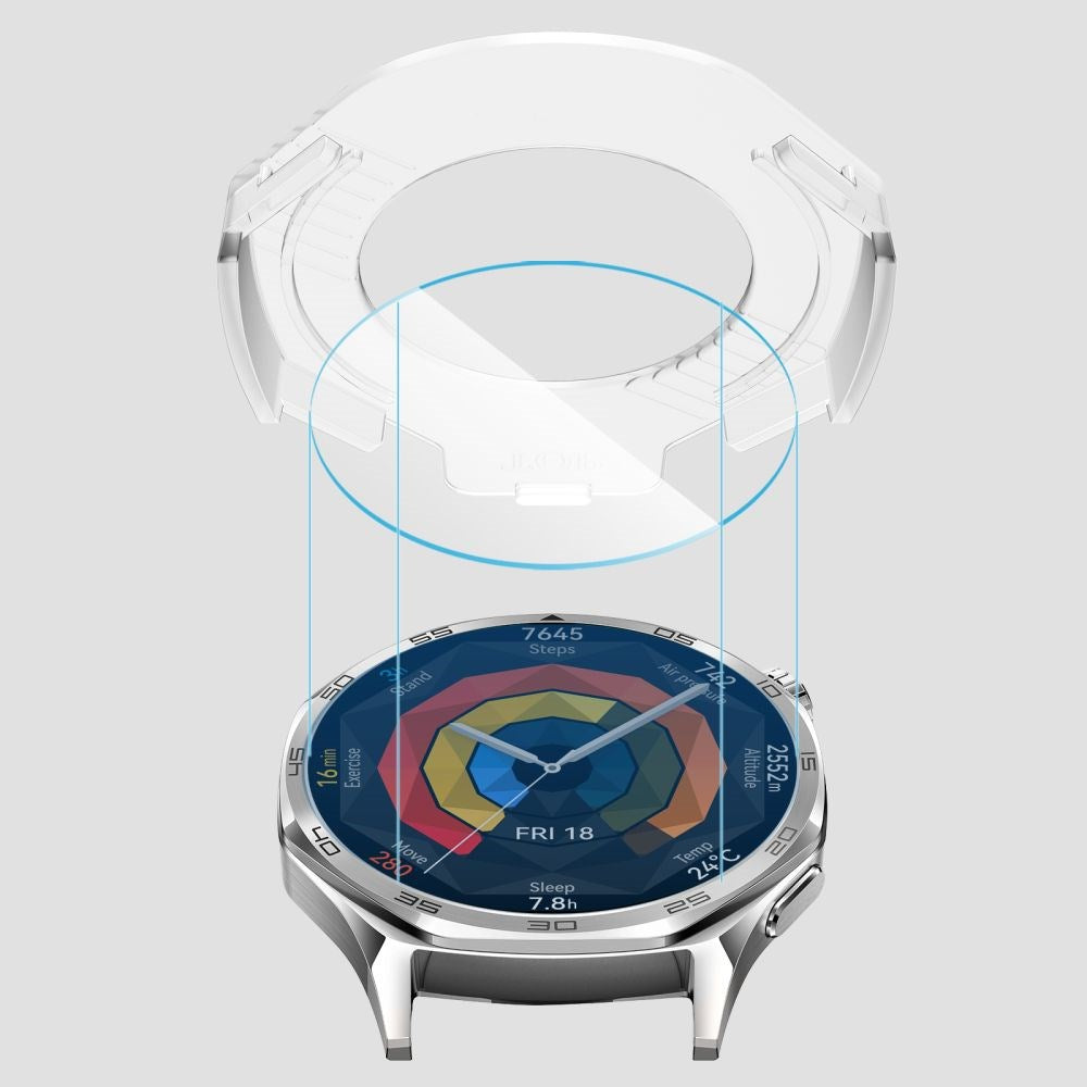 Huawei Watch GT 5 (46mm) Tech-Protect Easy Set+ Screen Protection Set with Mounting Frame - 2 pcs. - Transparent