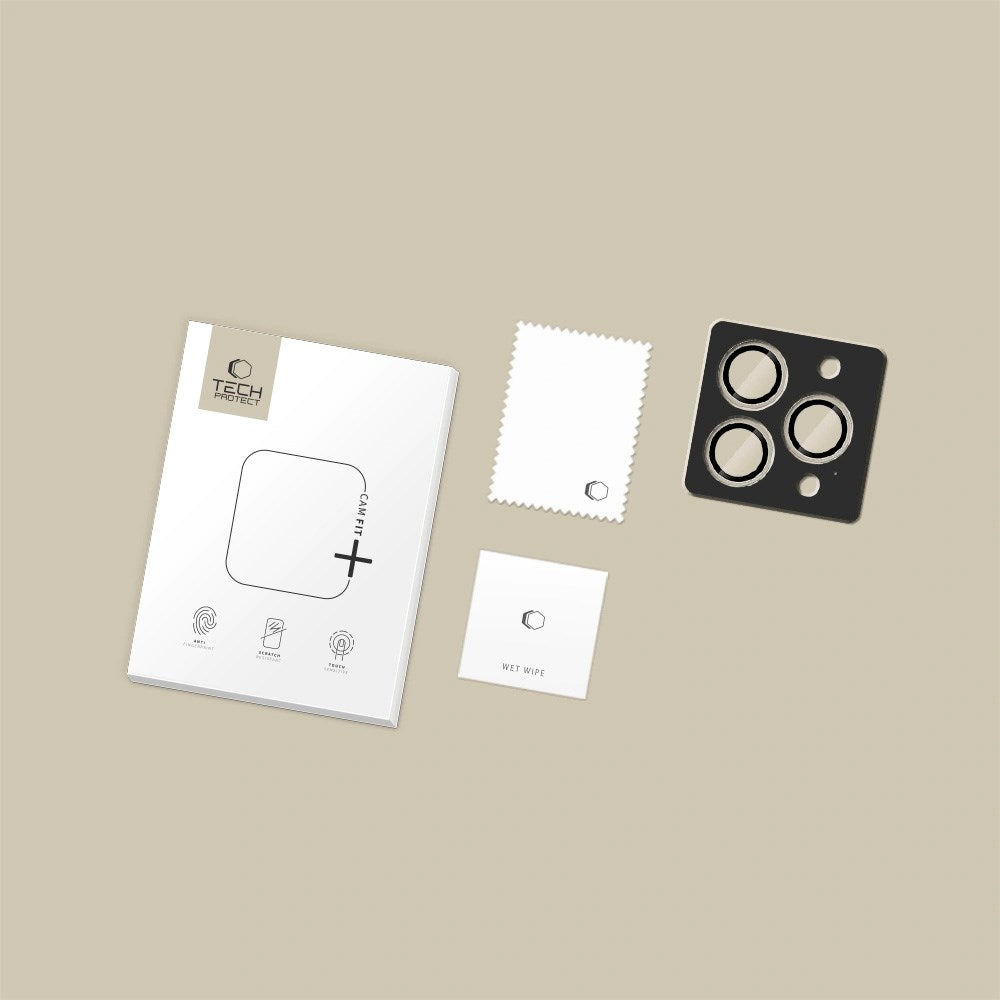 iPhone 17 Pro / 17 Pro Max / 16 Pro / 16 Pro Max / 15 Pro / 15 Pro Max / 14 Pro / 14 Pro Max Tech-Protect Camring Fit+ Camera Lens Protector - Transparent