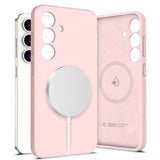 Samsung Galaxy S25 Tech-Protect Silicone Case - MagSafe Compatible - Pink