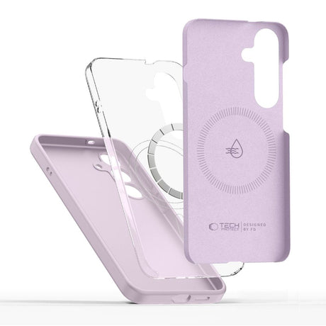 Samsung Galaxy S25+ (Plus) Tech-Protect Silicone Case - MagSafe Compatible - Purple