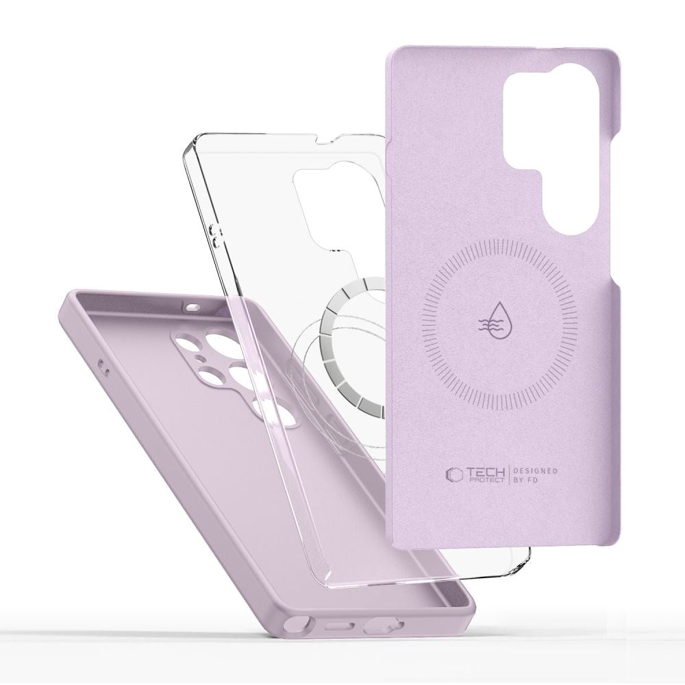 Samsung Galaxy S25 Ultra Tech-Protect Silicone Case - MagSafe Compatible - Purple