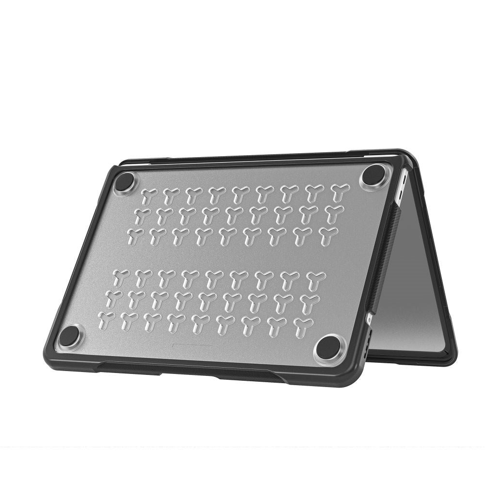 MacBook Neo 13 A18 Pro (2026) Tech-Protect Velar Hybrid Case - Transparent / Black